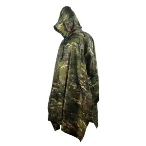 CP Jungle Portable Camouflage Waterproof Fabric Rain Protection Cape Adult Poncho Raincoat Cloak Travel Rainproof Motorcycle Man
