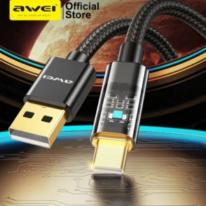 Awei CL-139 100W Super Fast Charging USB Micro Cable Android Micro For Micro USB Fast Charging Cable Nylon Braided Cable