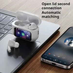 Wireless Bluetooth Sports Headset ANC Active Noise Cancelling Smart Headset LED Screen With Microphone Earbuds For Android/IOS