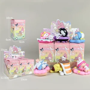 Sanrio Blind Box Sleep Safely Hello Kitty MyMelody Kuromi Pachacco Pompompurin Children's Toy Birthday Gift Christmas Decoration