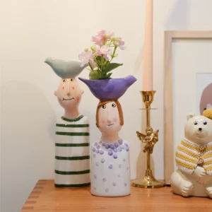 Vase Home Decor Room Decoration Ceramic Vases Desktop Art Sculpture Flower Arrangement Wedding Decoration Flower Pot Furnishing