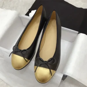 2025 Spring New Round Head Bow Flat Bottom Ballet Single Shoe Shallow Mouth Women's Shoe