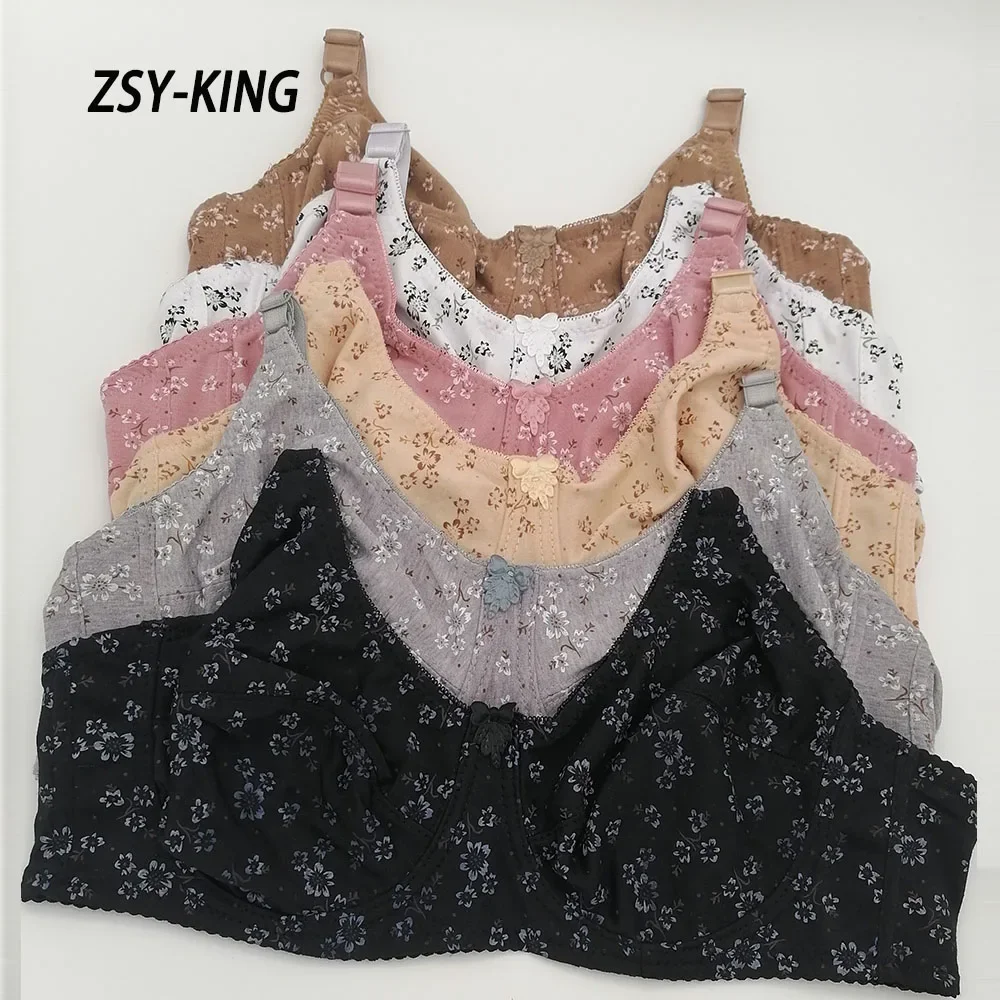 Comfortable Cotton Bras for Women C D E F Cup Full Coverage Supportive Underwear Plus Size 38-50 48 Underwire Adjustable Bh C19 - Image 6
