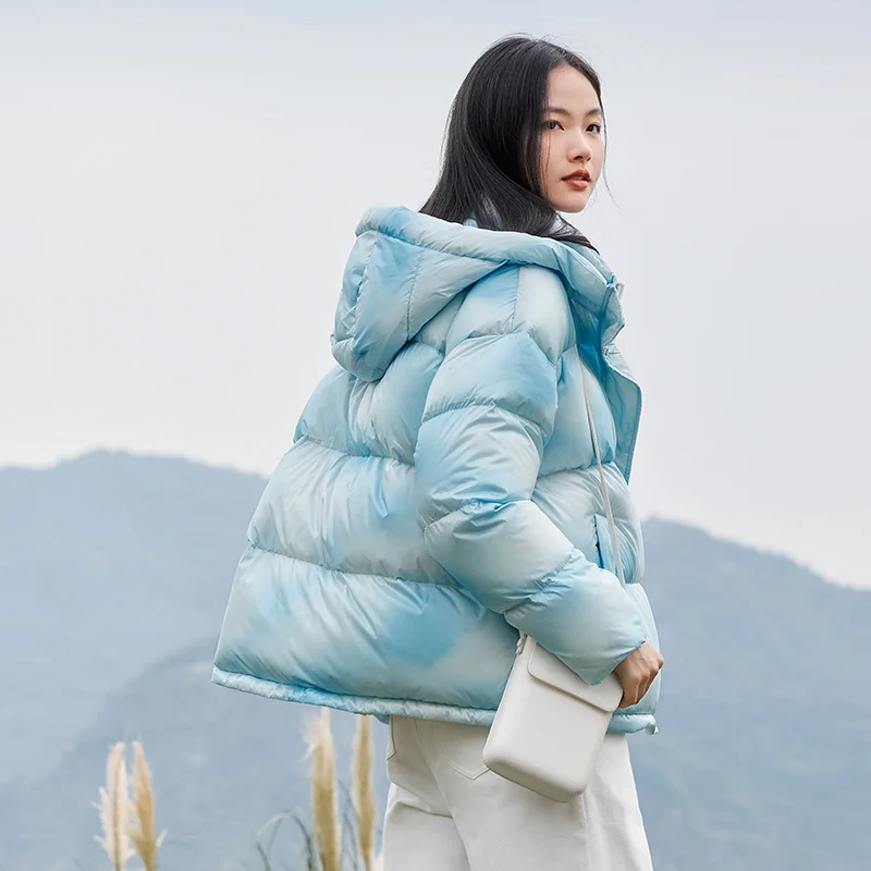 Semir Down Jacket Women Halo-Dyed All-Over Hooded Bread Coat Trendy Winter Sweet Cool Oversize Jacket - Image 6