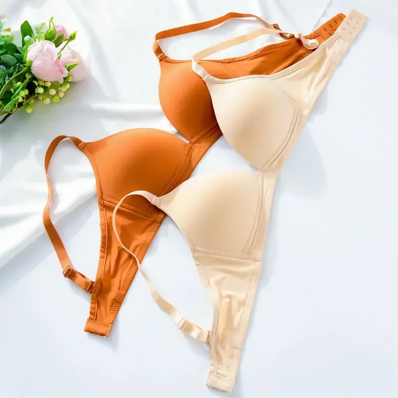 Soft Intimate Women's Underwear Sleepwears Lenceria Seamless Bra Sexy Intimates Womens Lingerie Underwear Small Size A B Cup - Image 4