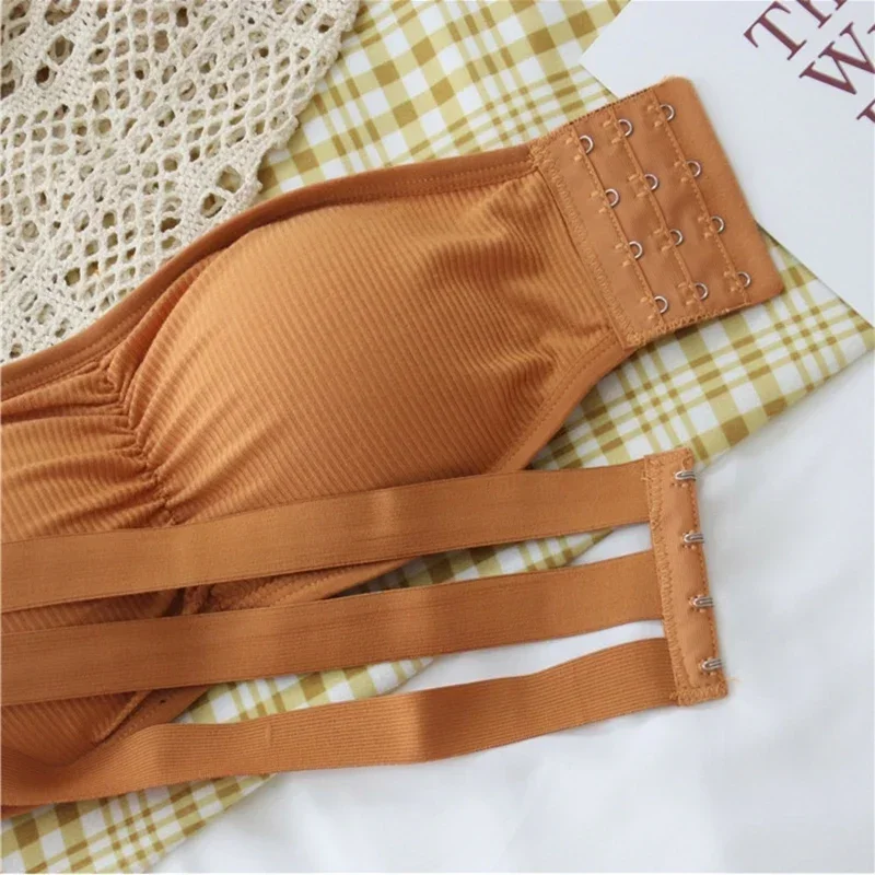 Women's Strapless Bra with Removable Pads Sexy Underwear Tube Top Girls Invisible One-piece Backless Lingerie Cropped Tanks - Image 3