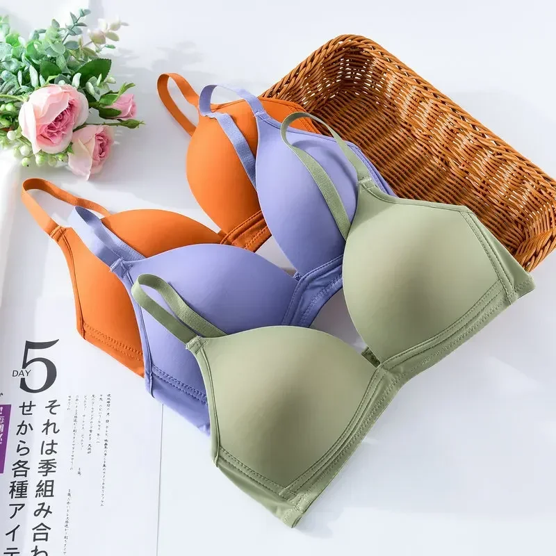 Soft Intimate Women's Underwear Sleepwears Lenceria Seamless Bra Sexy Intimates Womens Lingerie Underwear Small Size A B Cup - Image 2
