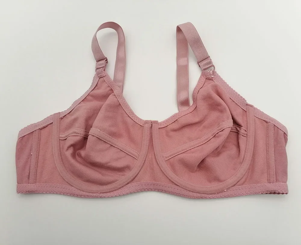 Comfortable Cotton Bras for Women C D E F Cup Full Coverage Supportive Underwear Plus Size 38-50 48 Underwire Adjustable Bh C19 - Image 4
