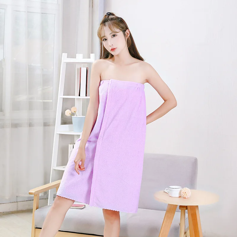 Women Fast Drying Bowknot Wearable Bath Towel Shower Spa Wrap Body Beach Bathroom Bathrobe Robe Soft Absorbent Microfiber - Image 5