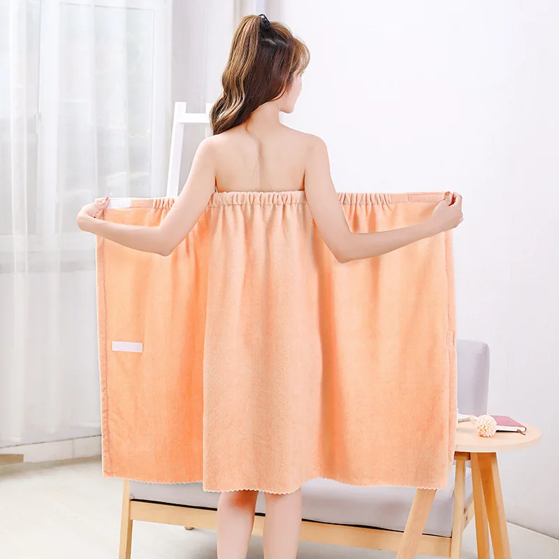 Women Fast Drying Bowknot Wearable Bath Towel Shower Spa Wrap Body Beach Bathroom Bathrobe Robe Soft Absorbent Microfiber - Image 3