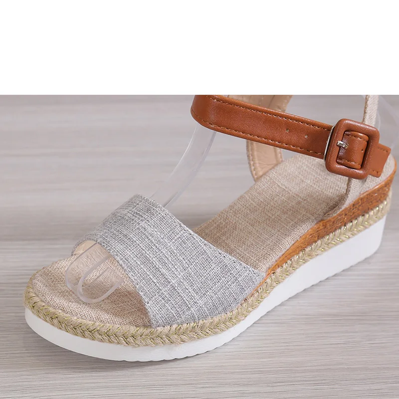 Women's Sandals 2025 New Heels Sandals Summer Wedges Heeled Shoes Woman Low Platform Sandals Women Footwear Summer Shoes Female - Image 5