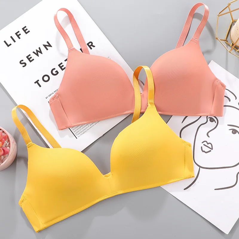 Women Seamless Bra Sexy No Wire Push Up Underwear Girls Students Breathable Thin 10 Colors Bras Female's Bra Breathable Gathered - Image 5
