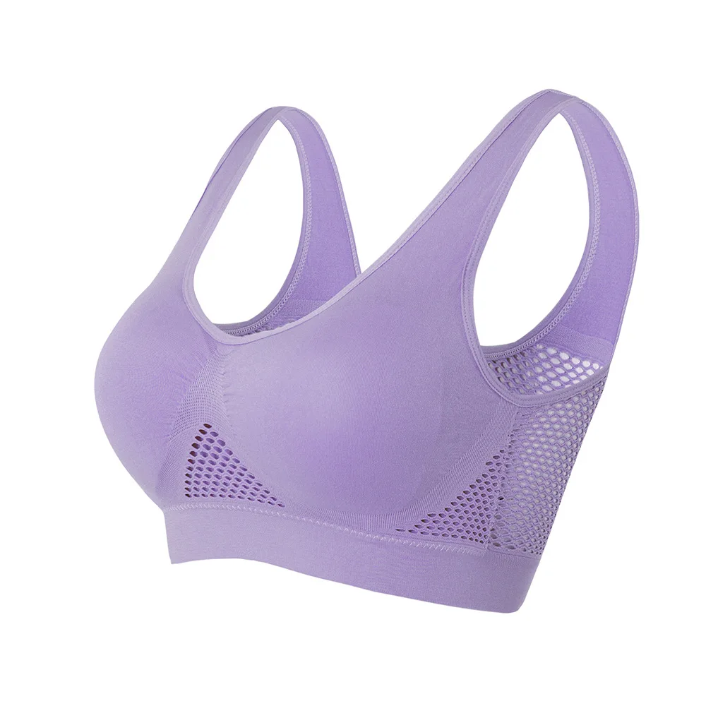 Breathable Sports Bra Top Fitness Women Brassiere Removable Padded Sport Bra Running Gym Seamless Push Up Bras - Image 2