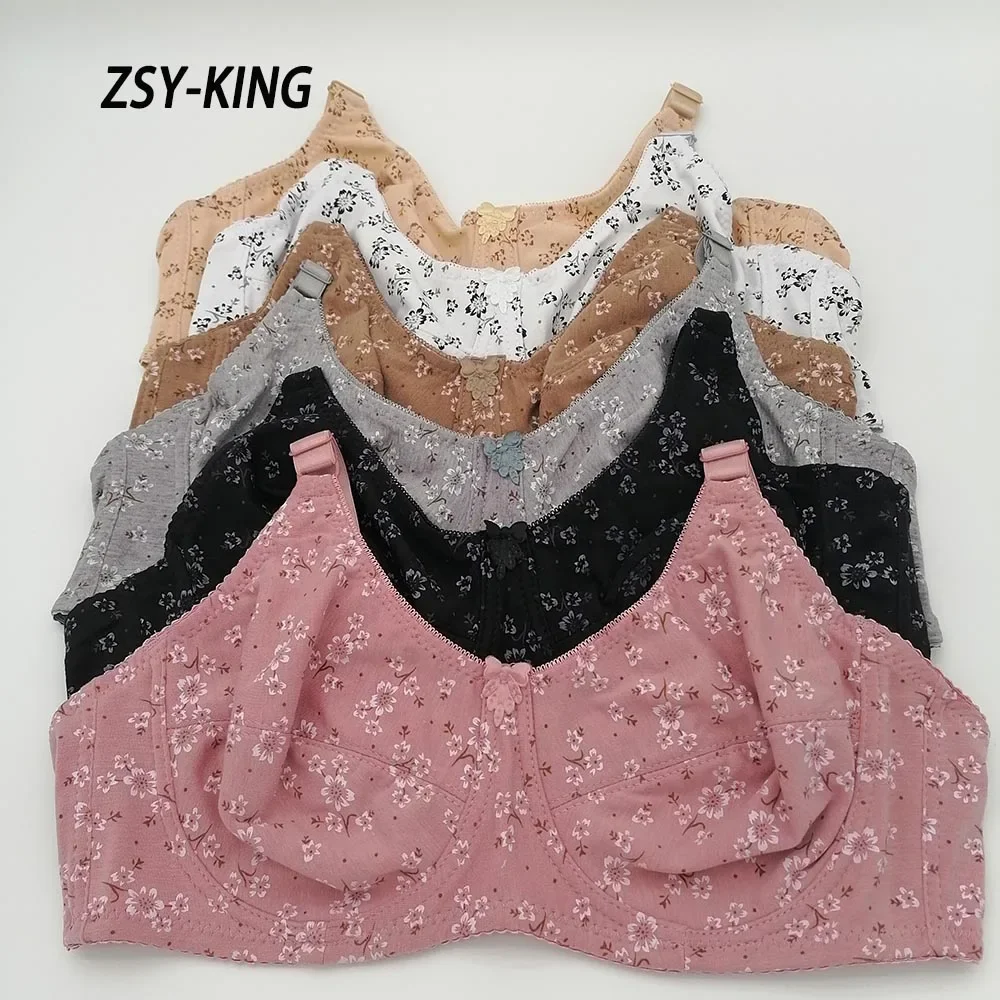 Comfortable Cotton Bras for Women C D E F Cup Full Coverage Supportive Underwear Plus Size 38-50 48 Underwire Adjustable Bh C19 - Image 3