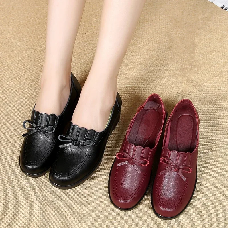 YAERNI autumn new fashion lace-up women high heels shoes woman wedge leather single casual shoes comfortable women pumps 35-41 - Image 3