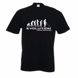 Metal Detector Evolution T-Shirt – Funny Darwin Theory Retro Tee