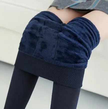Women’s Winter Fleece Leggings – Punk Black High Waist Jeggings