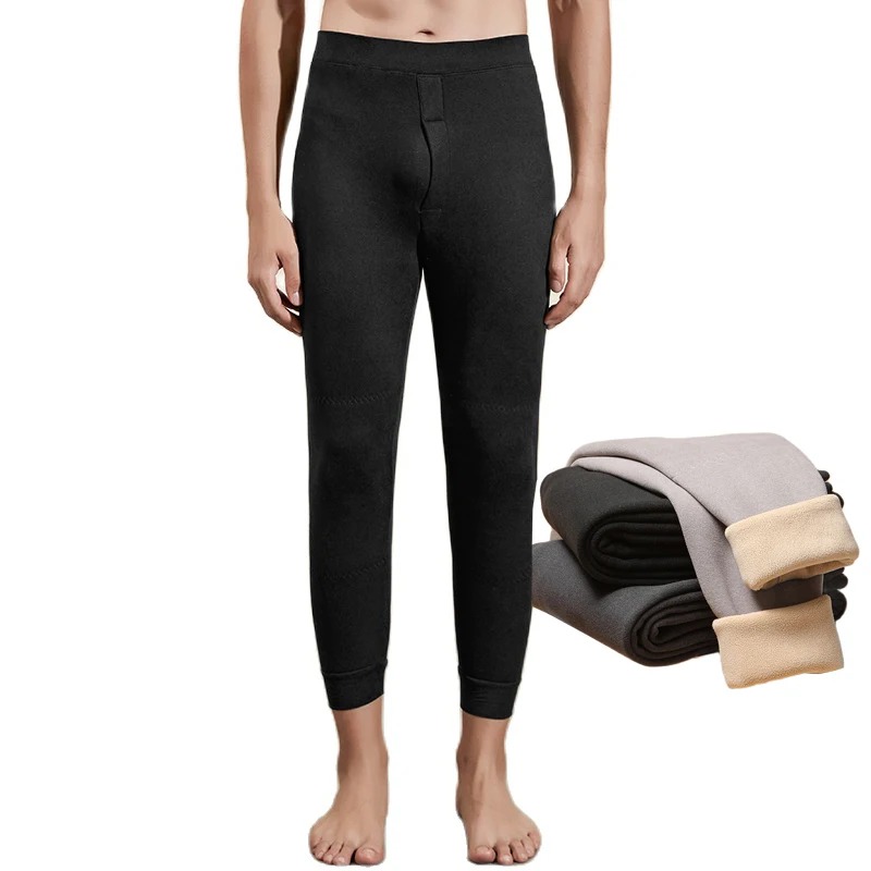 Men’s Winter Thermal Leggings – 2-Piece Thick Warm Wool Underwear Pants - Image 2