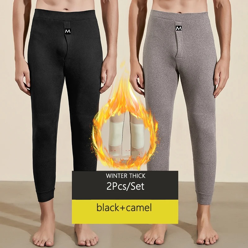 Men’s Winter Thermal Underwear Pants – Warm Wool-Blend Thickened Leggings (2-Piece Set) - Image 7